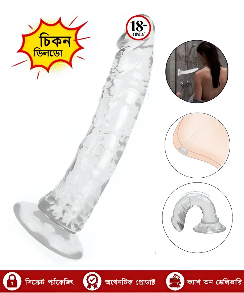 Flexible Transparente Slim Shape Dildo For Women